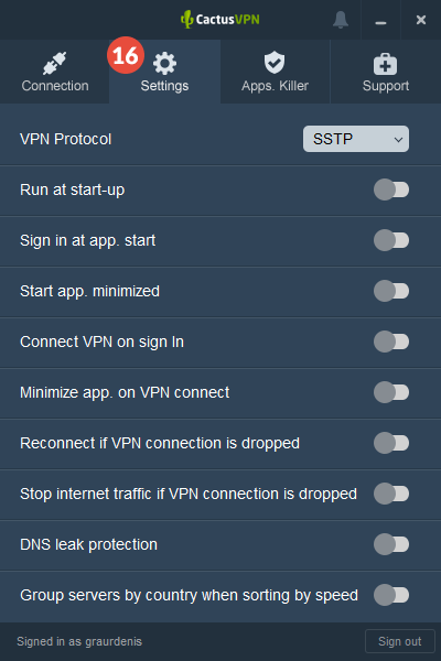 CactusVPN VPN Software for Windows Setup: Step 10
