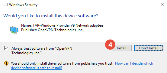 CactusVPN VPN Software for Windows Setup: Step 4
