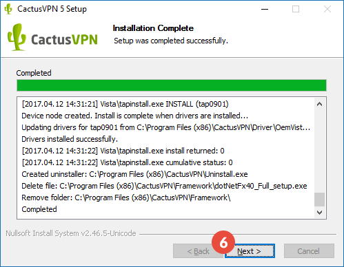 CactusVPN VPN Software for Windows Setup: Step 6