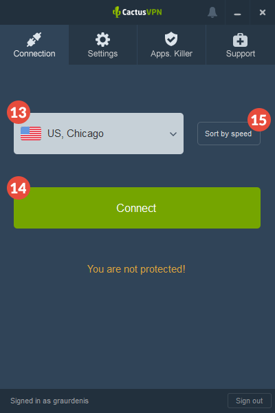 CactusVPN VPN Software for Windows Setup: Step 9