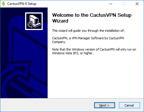 How to set up CactusVPN App for Windows: Step 1