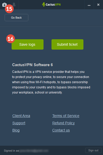 How to set up CactusVPN App for Windows: Step 17