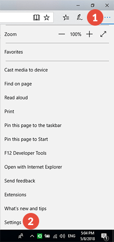 How to Clear Cache and Cookies on Edge: Step 1