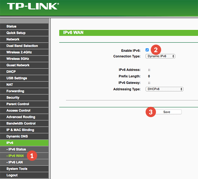 How to Disable IPv6 on TP-Link Routers Interface 3: Step 1