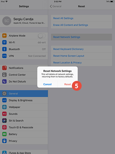 How to Reset Network Settings on iOS: Step 4