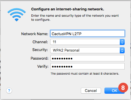 How to Share VPN on macOS using Wi-Fi: Step 4