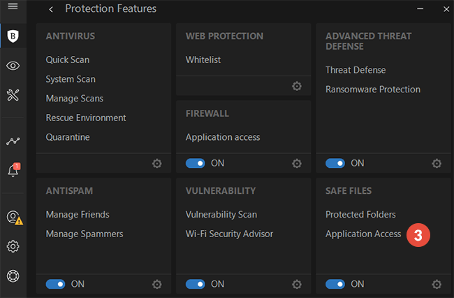 How to add exclusions in Bitdefender Antivirus: Step 2