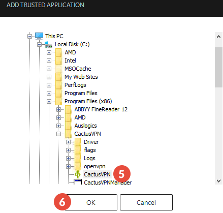 How to add exclusions in Bitdefender Antivirus: Step 4