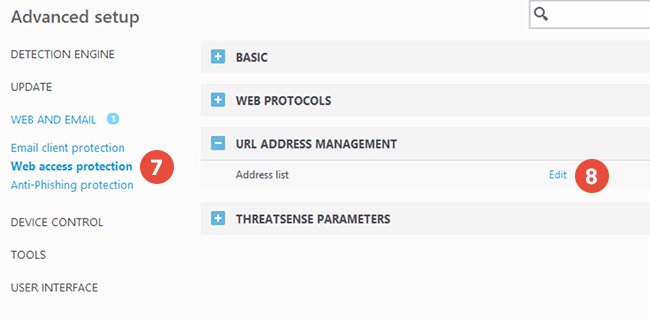 How to exclude files from scanning in ESET NOD32 Antivirus: Step 4