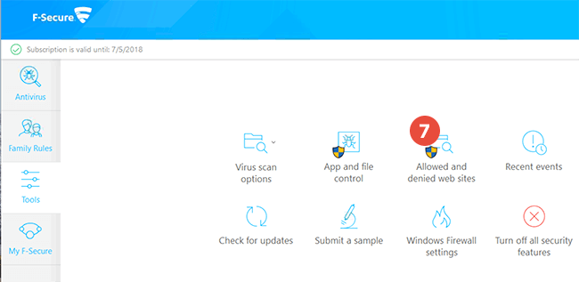 How to exclude files from scanning in F-Secure Antivirus: Step 4