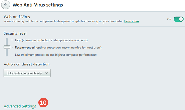 How to exclude files from scanning in Kaspersky Antivirus: Step 8