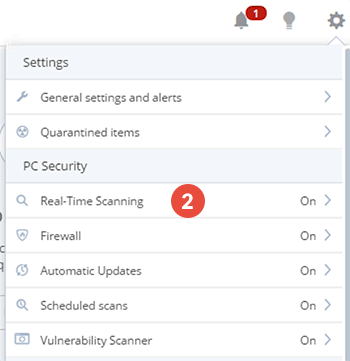 How to exclude files from scanning in McAfee Antivirus: Step 2