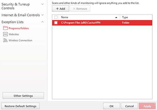 How to exclude files from scanning in Trend Micro Antivirus: Step 5