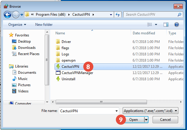 How to add exclusions for Windows Firewall in Windows 7: Step 5