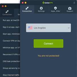 CactusVPN macOS app