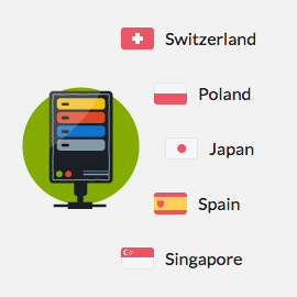 New VPN Servers in Poland, Switzerland, Spain, Japan and Singapore