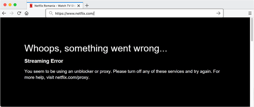 Netflix Proxy Error