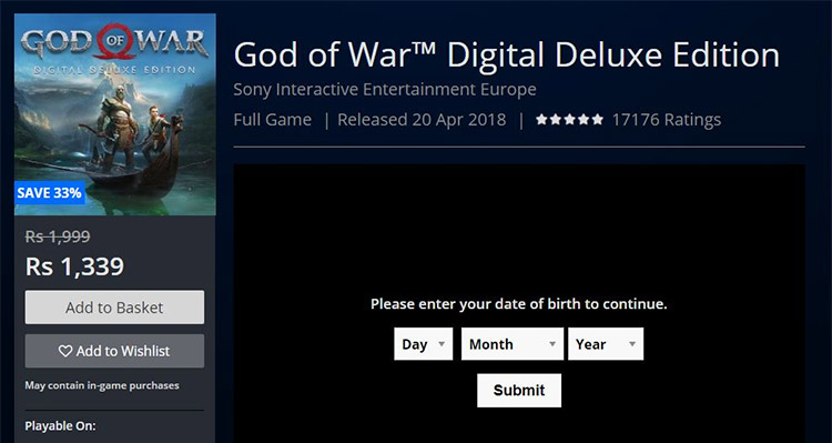 God Of War PSN India IP Address