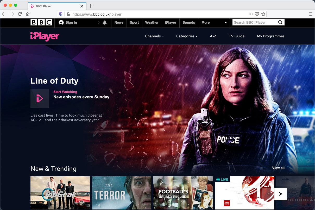 BBC iPlayer VPN