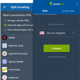 Split Tunneling in Android and Fire TV Apps